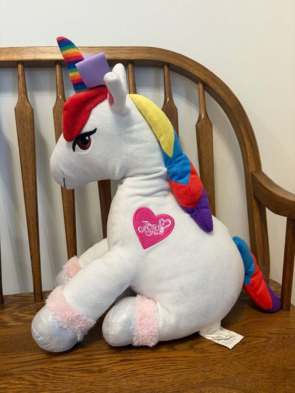 JoJo Siwa Nickelodeon Sparkle Rainbow Unicorn Plush Stuffed Pillow Toy